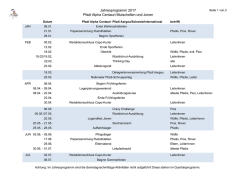 Jahresprogramm Abteilung 2017