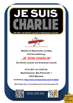 je suis charlie - Integrationsbeauftragter der Bayerischen