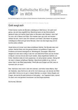 Gott sorgt sich