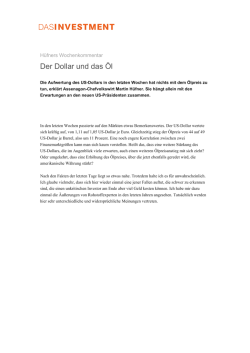 Der Dollar und das Öl