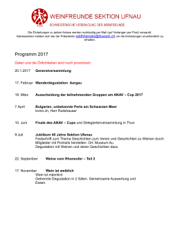 Programm 2017 - Weinfreunde Ufnau
