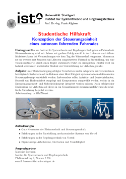 Stellenbeschreibung - Universität Stuttgart