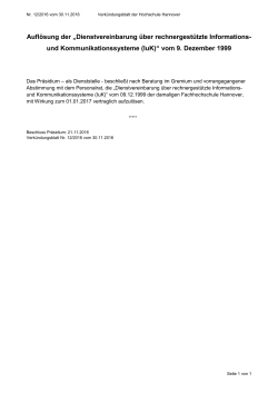 Dienstvereinbarung über rechnergestützte Informations