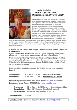 Dzogchenteaching Gyalwa Chagtri