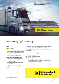 OeKB Beteiligungsfinanzierung - Raiffeisen Bank International AG
