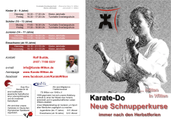 Karate Flyer - TG Witten Karate-Dō