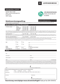 Hotelreservierungsauftrag