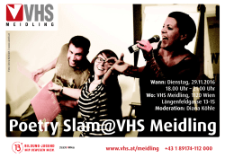 Poetry Slam@VHS Meidling