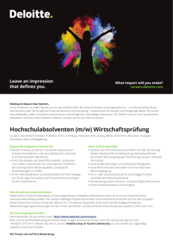 Hochschulabsolventen (m/w) Wirtschaftspr&uuml;fung