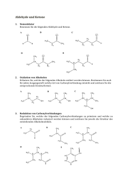 Aldehyde und Ketone - Unterrichtsmaterialien Chemie