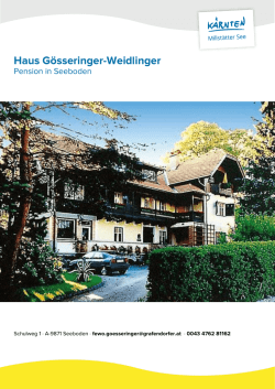 Haus G&ouml;sseringer-Weidlinger in Seeboden