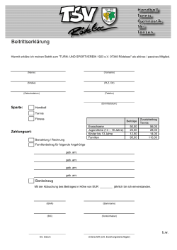 Beitrittserklärung - TSV