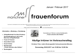 Januar / Februar 2017 - M&uuml;nchner Frauenforum