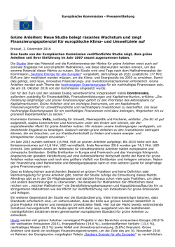 Gr&uuml;ne Anleihen: Neue Studie belegt rasantes Wachstum