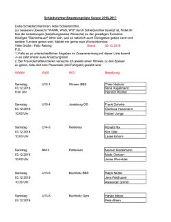 Hallenansetzungen 2016 / 2017