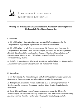 ordnung_chileschuer - Evangelische Kirchgemeinde Wigoltingen