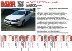 VW Golf VI 1.6 TDI Variant Match