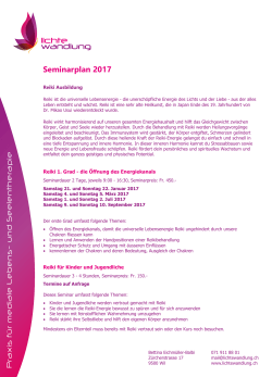 Seminarplan 2017