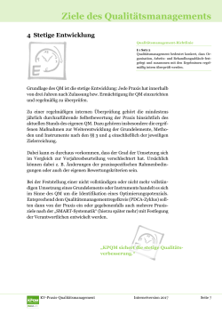 KPQM Handbuch - Kap. 4: Stetige Entwicklung