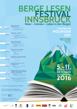 mountain day - Universität Innsbruck