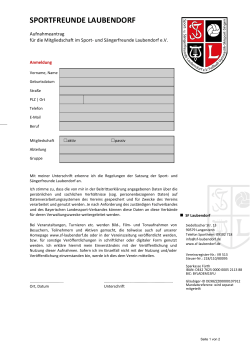 SFL Mitgliedschaftsantrag - Sportfreunde Laubendorf e. V.