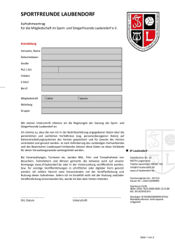 SFL Mitgliedschaftsantrag - Sportfreunde Laubendorf e. V.