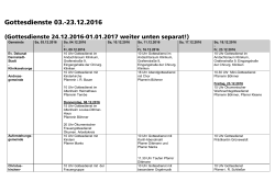 Gottesdienste 03.-23.12.2016 - Evangelisches Dekanat Darmstadt