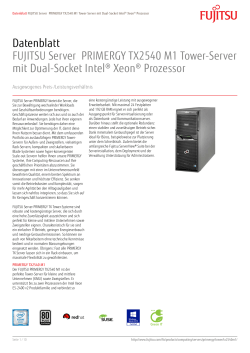 Datenblatt FUJITSU Server PRIMERGY TX2540 M1 Tower