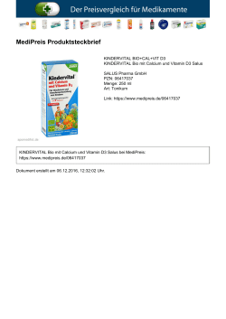 MediPreis Produktsteckbrief
