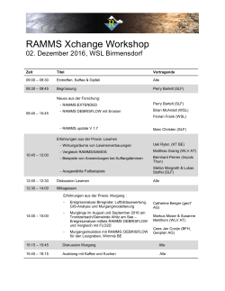 RAMMS Xchange Workshop