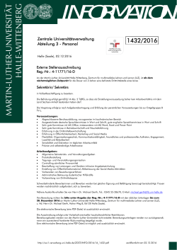 information - Zentrale Universitätsverwaltung - Martin