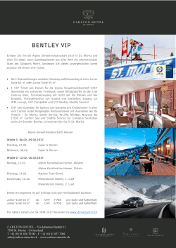 bentley vip - Carlton Hotel St. Moritz