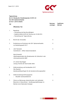 Tagesordnung - GKV