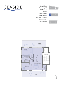 N Haus Mitte Wohnung 3.4 3,5 Zimmer Attika BGF 96,3 m2 NWF 78