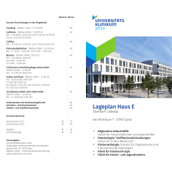 neu: Lageplan Haus E - Universitätsklinikum Jena