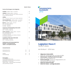 neu: Lageplan Haus E - Universitätsklinikum Jena