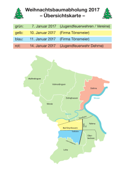 Übersichtskarte Weihnachtsbaumabfuhr 2017