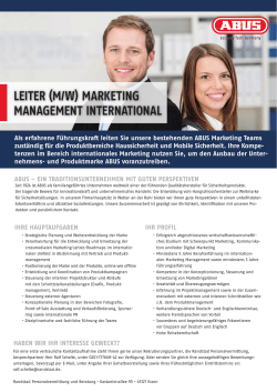 leiter (m/w) marketing management international