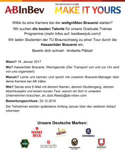 Hasser&ouml;der Brauerei - TU Braunschweig CareerService