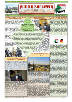 Sudan Bulletin 3 - Embassy of the Republic of the Sudan