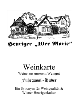 Weinkarte - Fuhrgassl