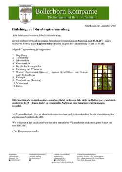 Jahreshauptversammlung 2017