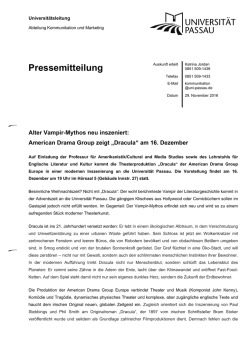 Pressemitteilung - Universität Passau