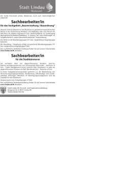 Sachbearbeiter/in - Bayerische Staatszeitung