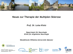 Neues zur Therapie der Multiplen Sklerose