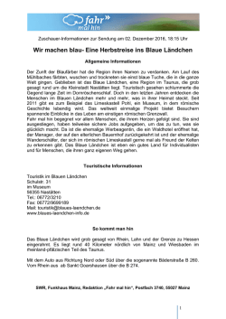 Informationen zur Sendung in einer PDF-Datei zum