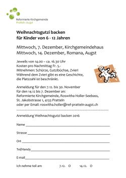 Gutzi backen Anmeldung 16 - Reformierte Kirchgemeinde