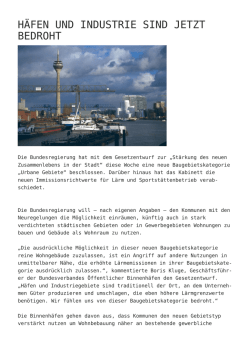 H&auml;fen und Industrie sind jetzt bedroht