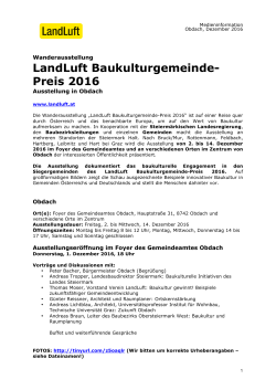 LandLuft Baukulturgemeinde- Preis 2016