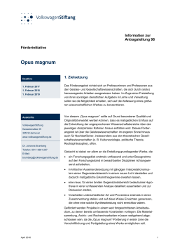 Information zur Antragstellung